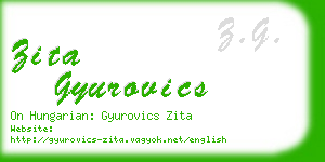 zita gyurovics business card